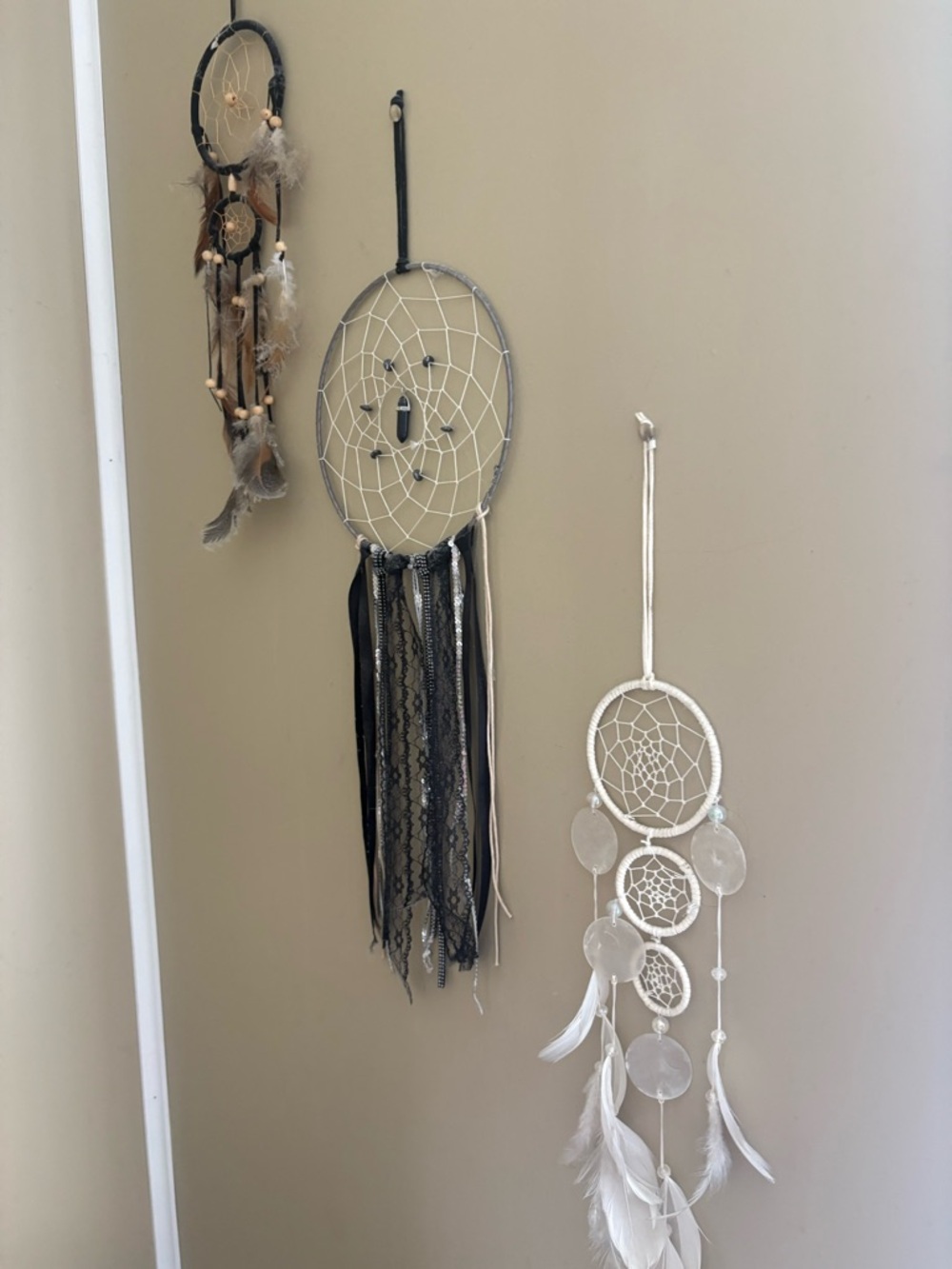 Handcrafted Neutral & Black Dreamcatcher Wall Decor Set